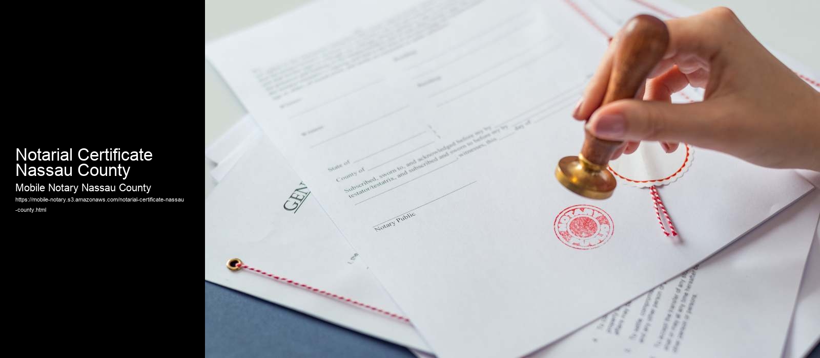 Notarial Certificate Nassau County